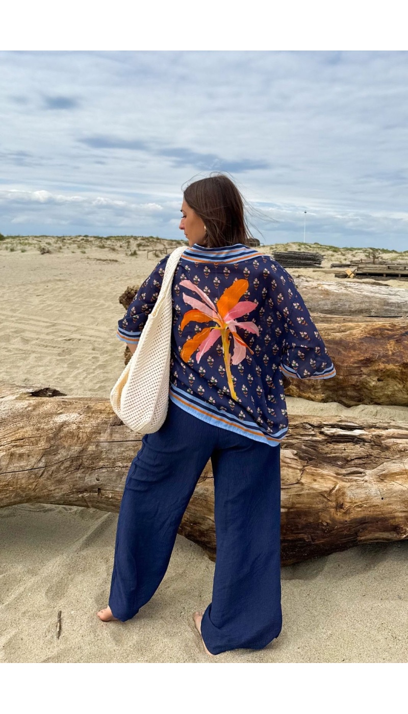 Pantalon Léger Marine JUSA - Élégance et Confort Assuré