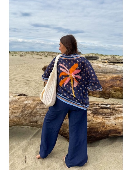 Pantalon Léger Marine JUSA - Élégance et Confort Assuré