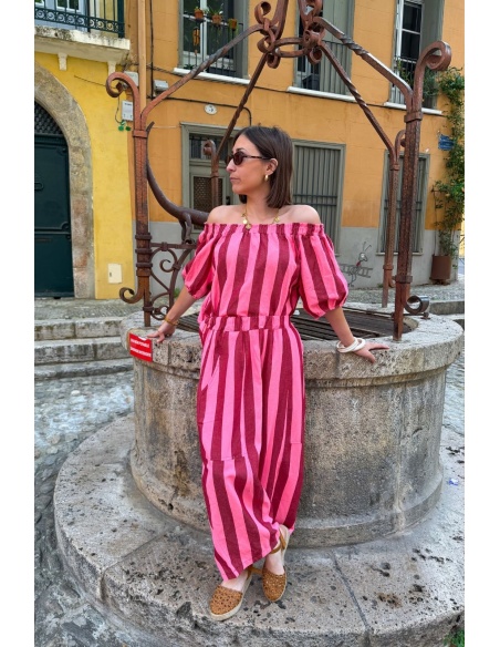 Top a righe rosa ZELIE