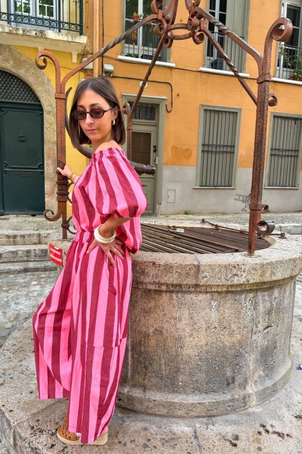 ZELIE Top listrado rosa 2
