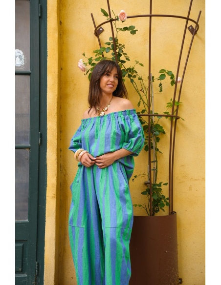 Haut Rayé Vert ZELIE