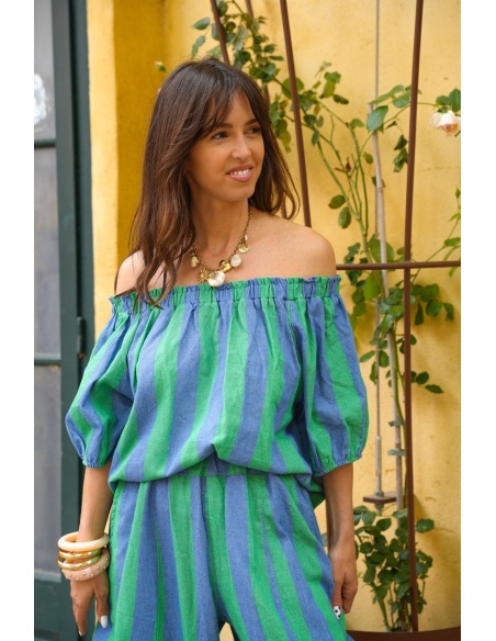 Haut Rayé Vert ZELIE