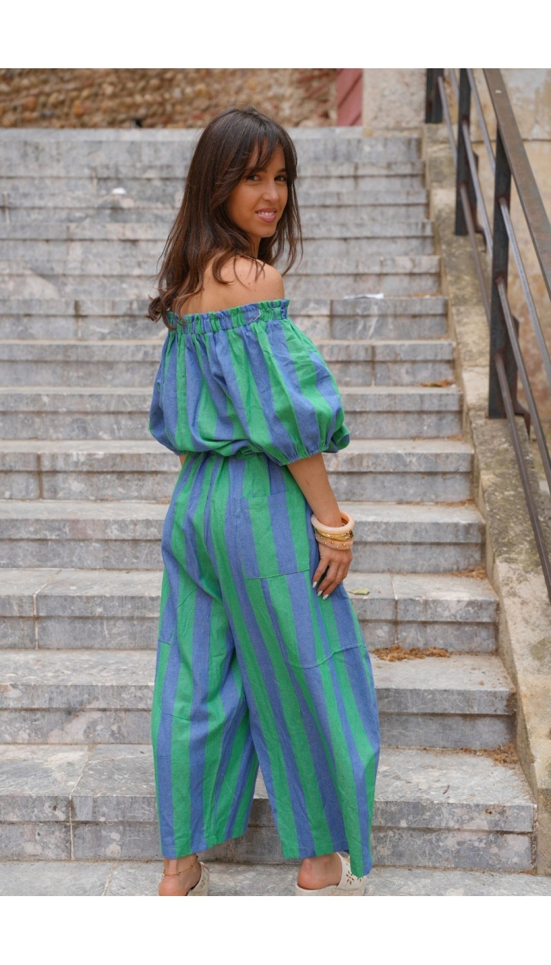 Haut Rayé Vert ZELIE