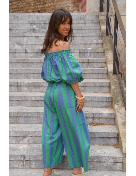 Haut Rayé Vert ZELIE