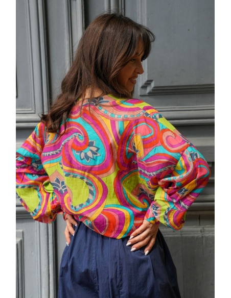 Blouse Violette Banditas MIRABOLA - Chic & Élégante Accueil