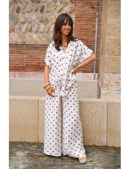 Blusa Crudo Lunares COLETTE