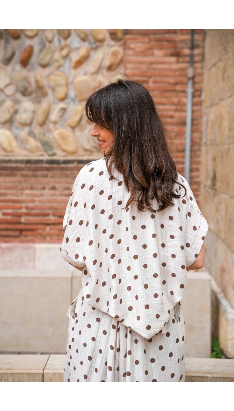 Blusa Ecru a Pois COLETTE