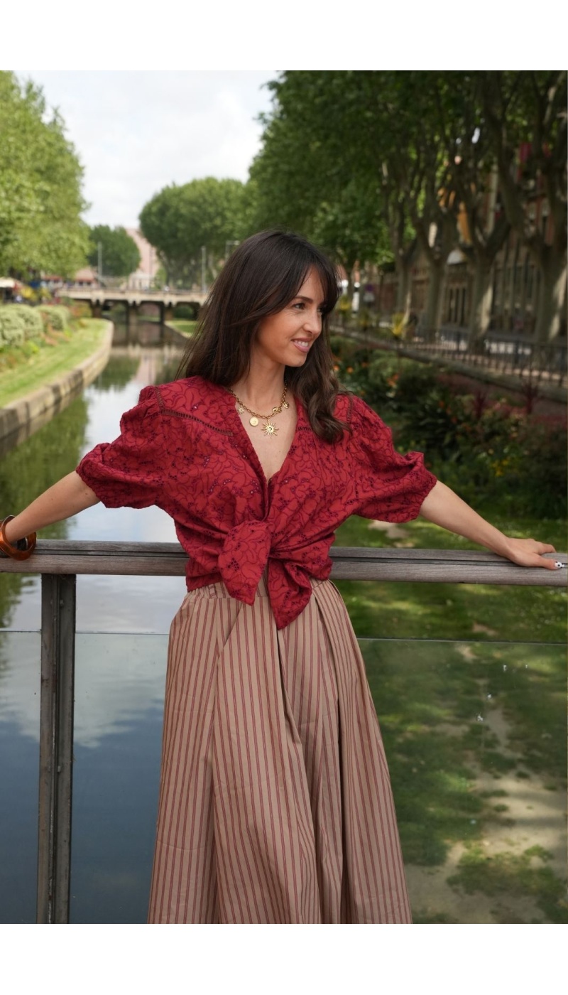 goa sea 75 BLUSA VINO RICAMATA