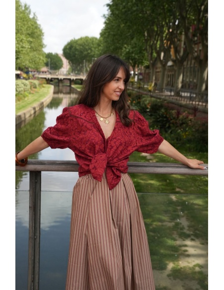 goa sea 75 BLUSA VINO BORDADA