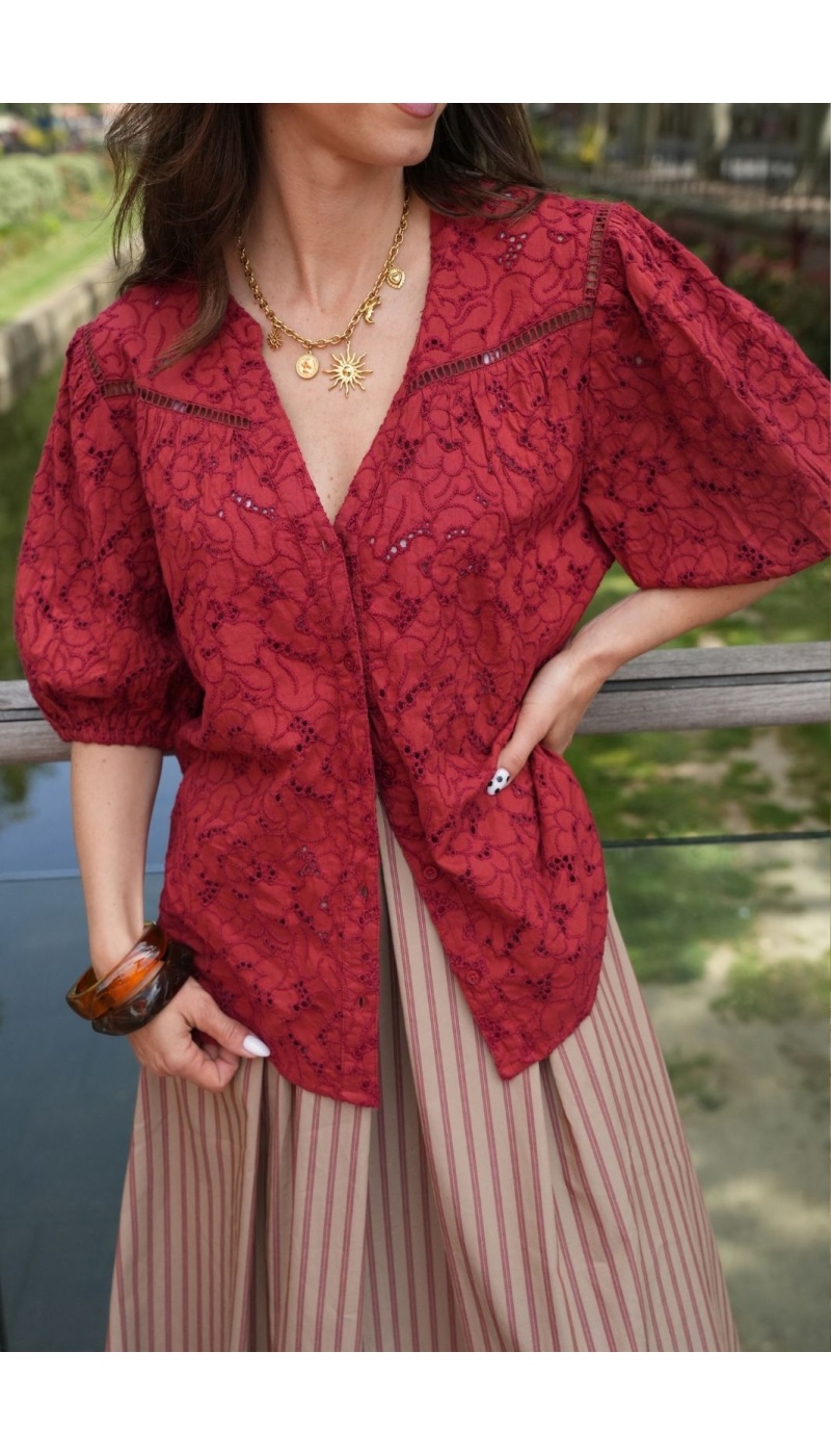 goa sea 75 BLUSA VINO RICAMATA