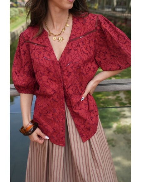 goa sea 75 BLUSA VINO RICAMATA