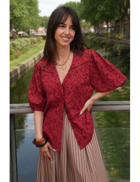 goa sea 75 BLUSA VINO BORDADA