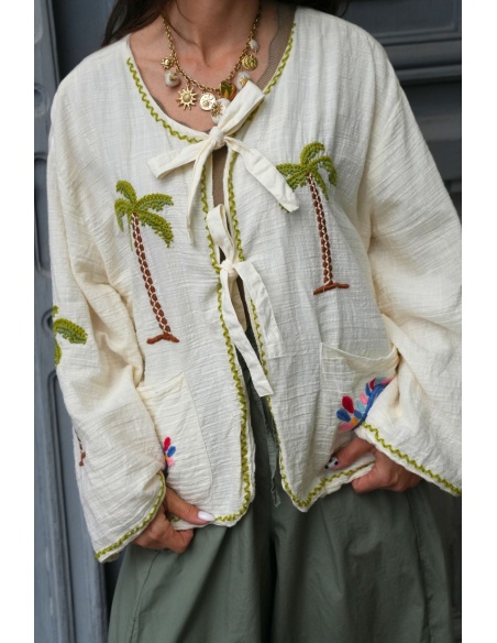 GILET FEMME PALMIE ECRU E26