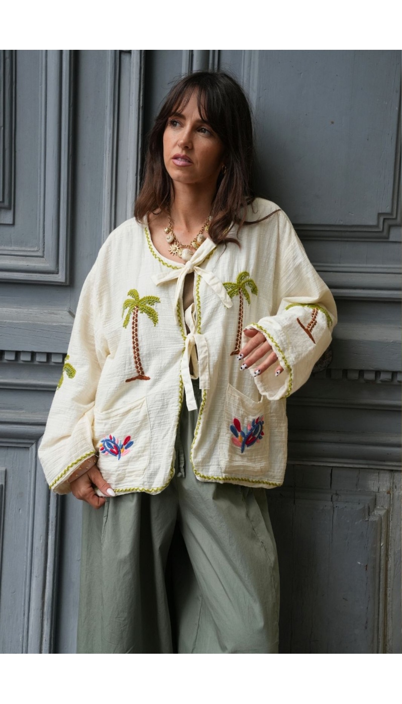 GILET FEMME PALMIE ECRU E26