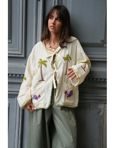 GILET FEMME PALMIE ECRU E26