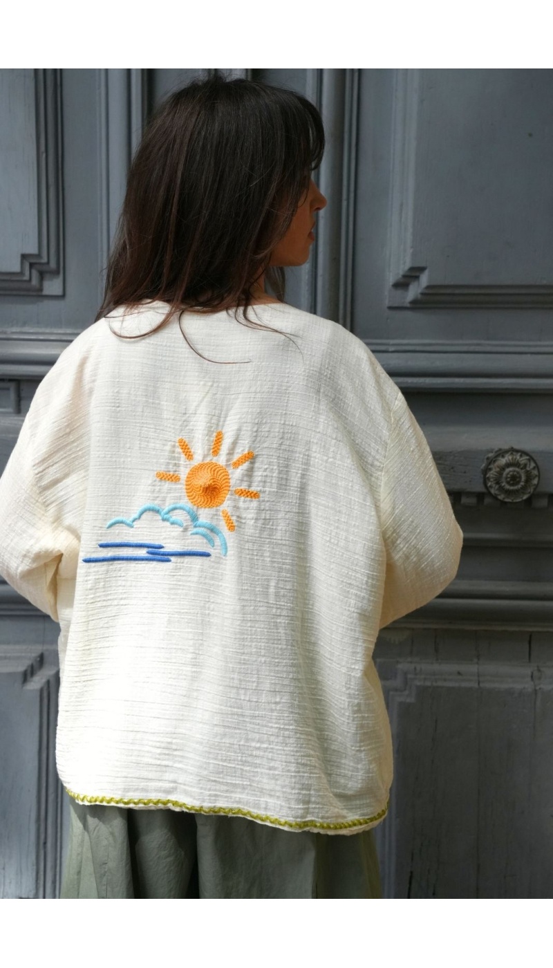 GILET FEMME PALMIE ECRU E26