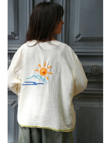 GILET FEMME PALMIE ECRU E26