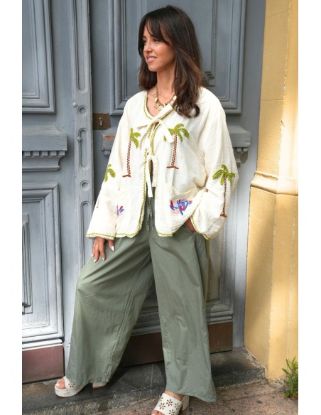 GILET FEMME PALMIE ECRU E26