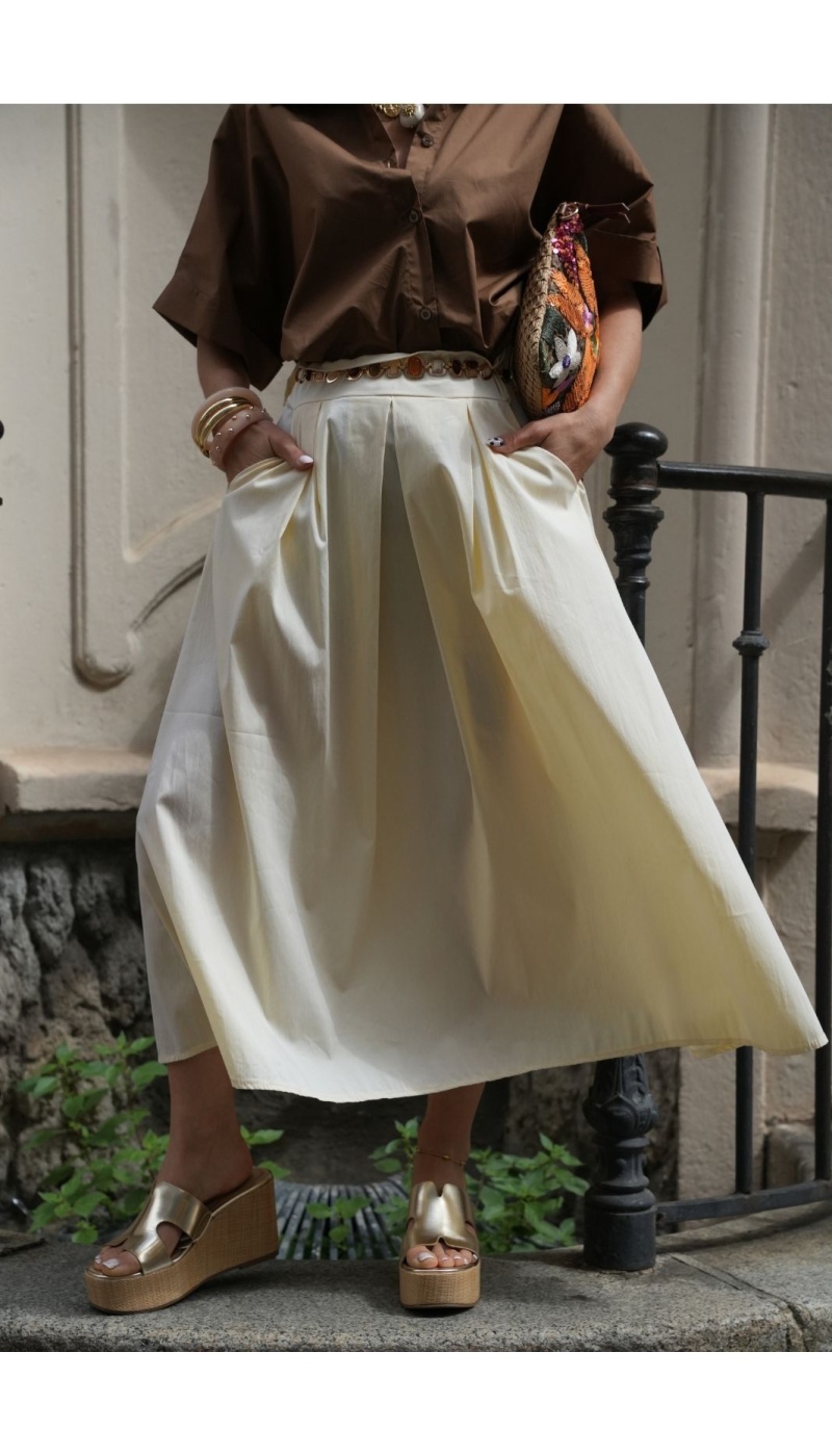 todami GONNE UNI GIALLO DONNA