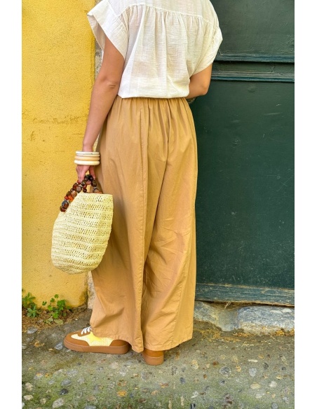 PANTALON FEMME  BEIGE E26