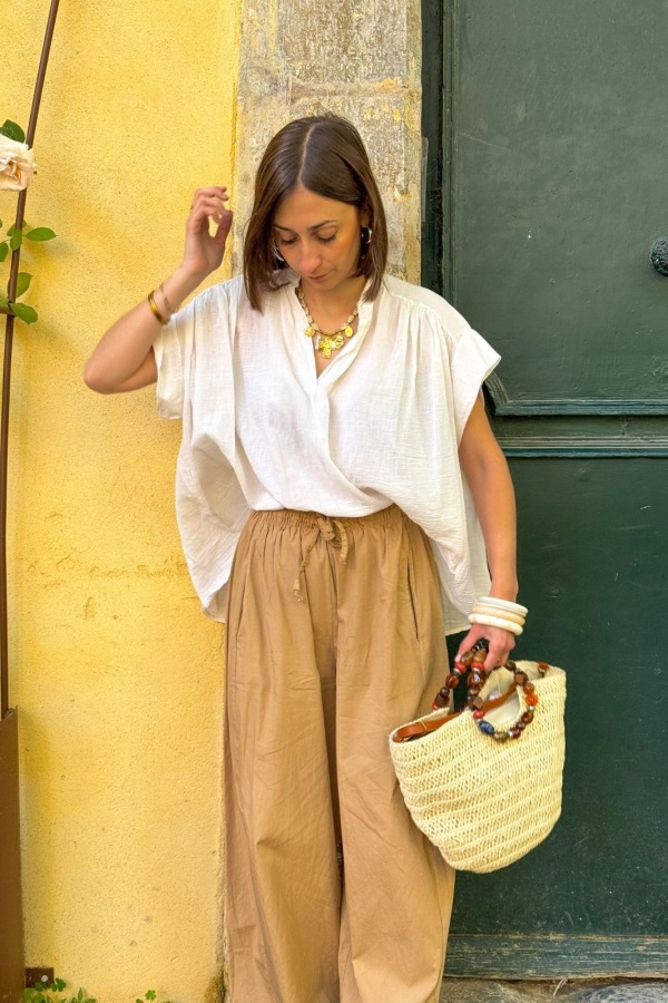 PANTALON FEMME  BEIGE E26 2
