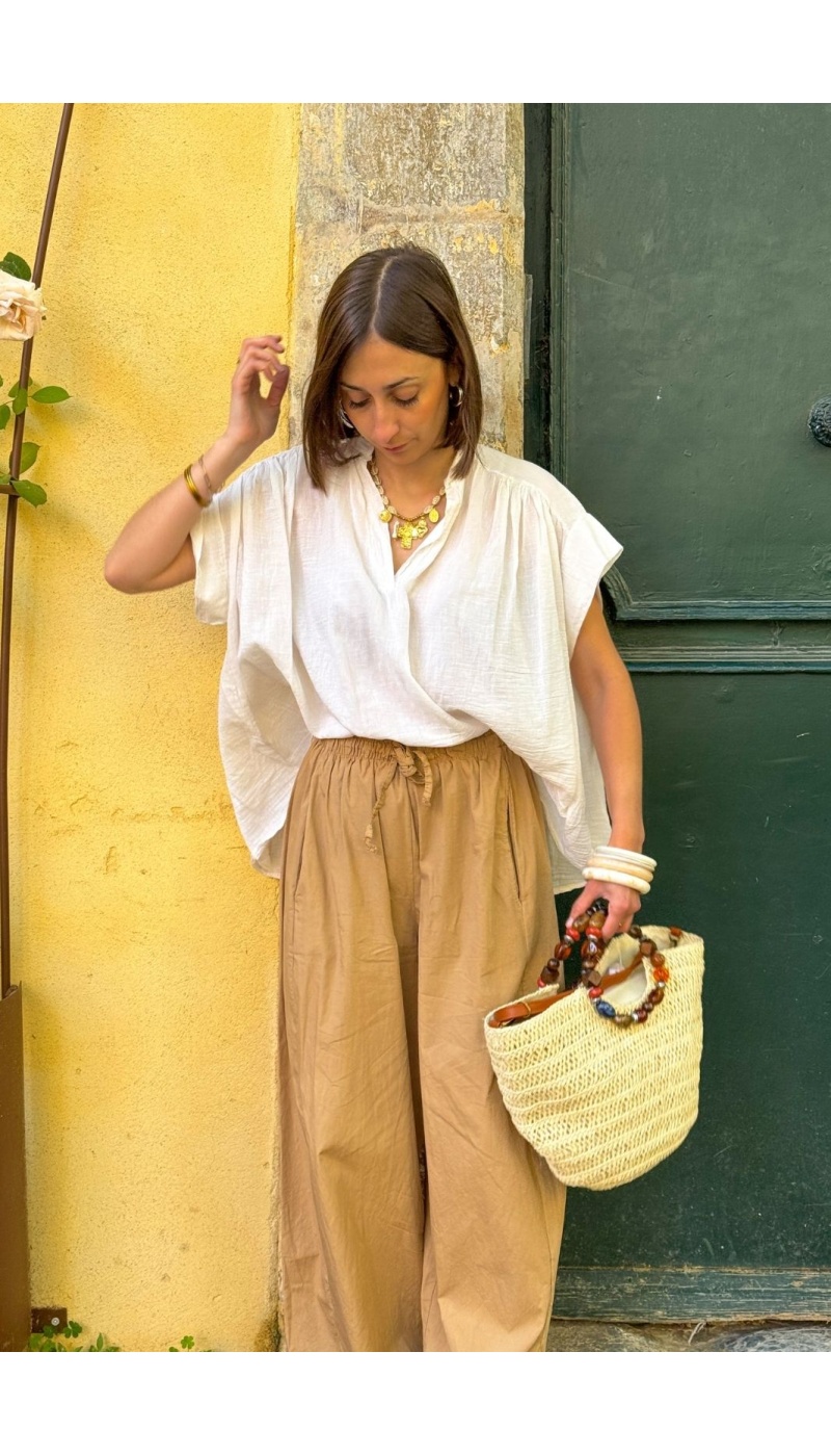 PANTALON FEMME  BEIGE E26