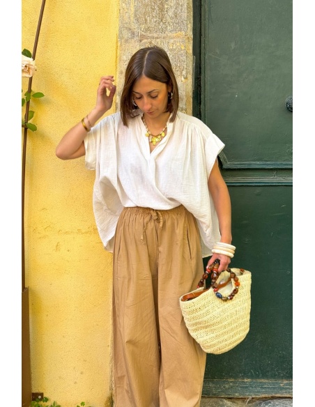 PANTALON FEMME  BEIGE E26