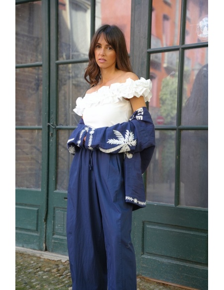 PANTALON FEMME  MARINE E26