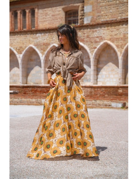 ROBES FEMME FLEURS JAUNE E26