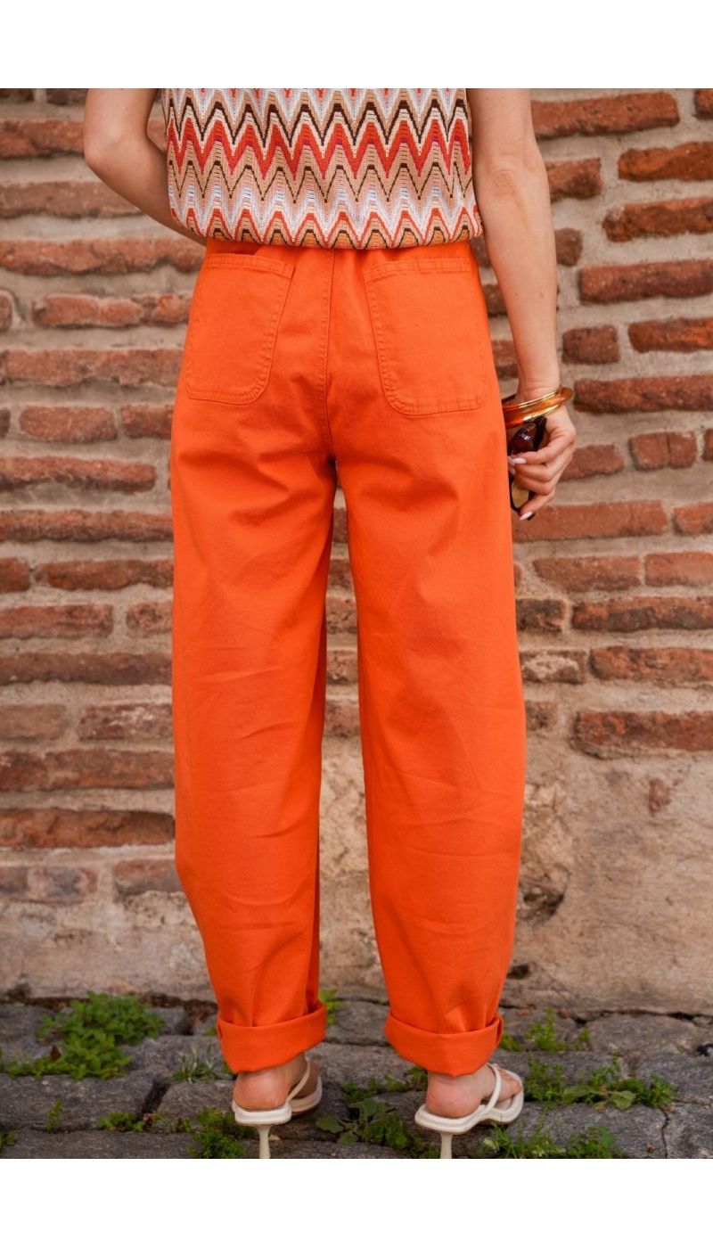 PANTALON FEMME  ORANGE E26