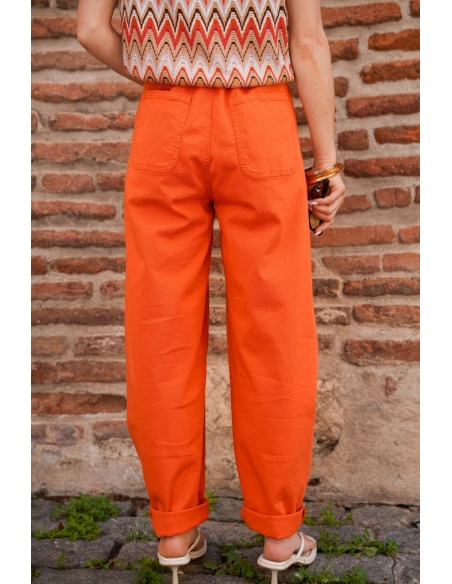 PANTALON FEMME  ORANGE E26