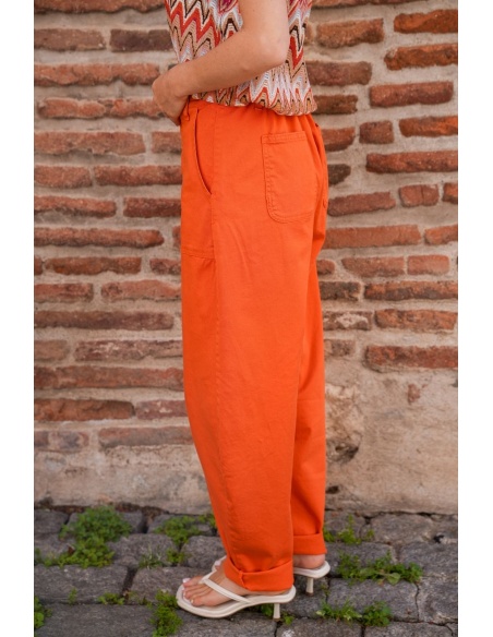 PANTALON FEMME  ORANGE E26