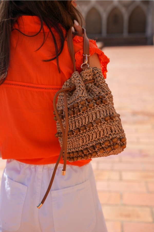 SAC FEMME PERLE BEIGE