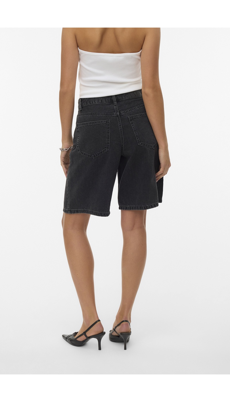 BLACK DENIM SHORTS