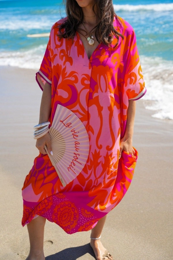 Robe Longue Orange VAIANA 2