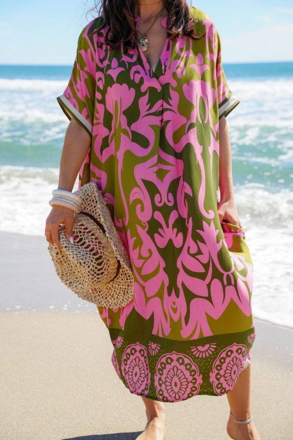 Robe Longue Rose VAIANA 2