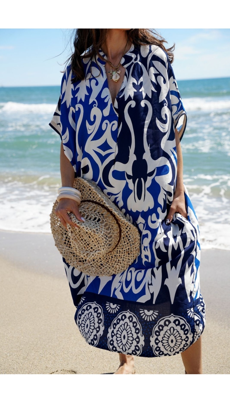 ROBES FEMME LONGUE BLEU E26