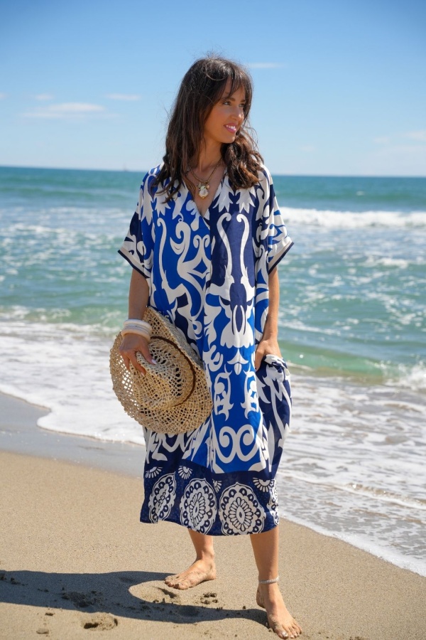 ROBES FEMME LONGUE BLEU E26