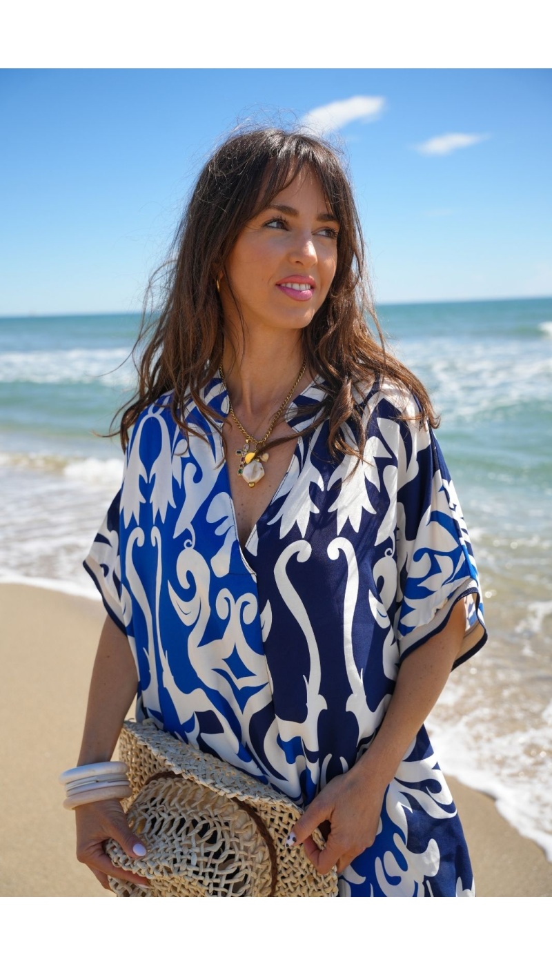 ROBES FEMME LONGUE BLEU E26