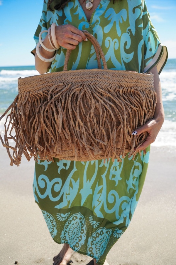 SAC FEMME FRANGE NATURE