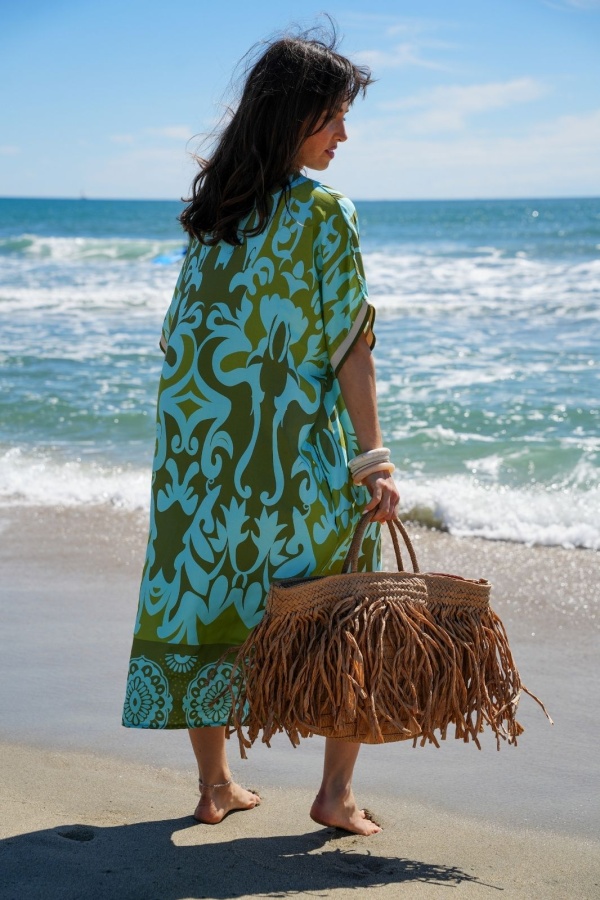 ROBES FEMME LONGUE TURQUO E26 2