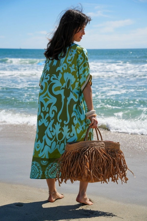 ROBES FEMME LONGUE TURQUO E26 2