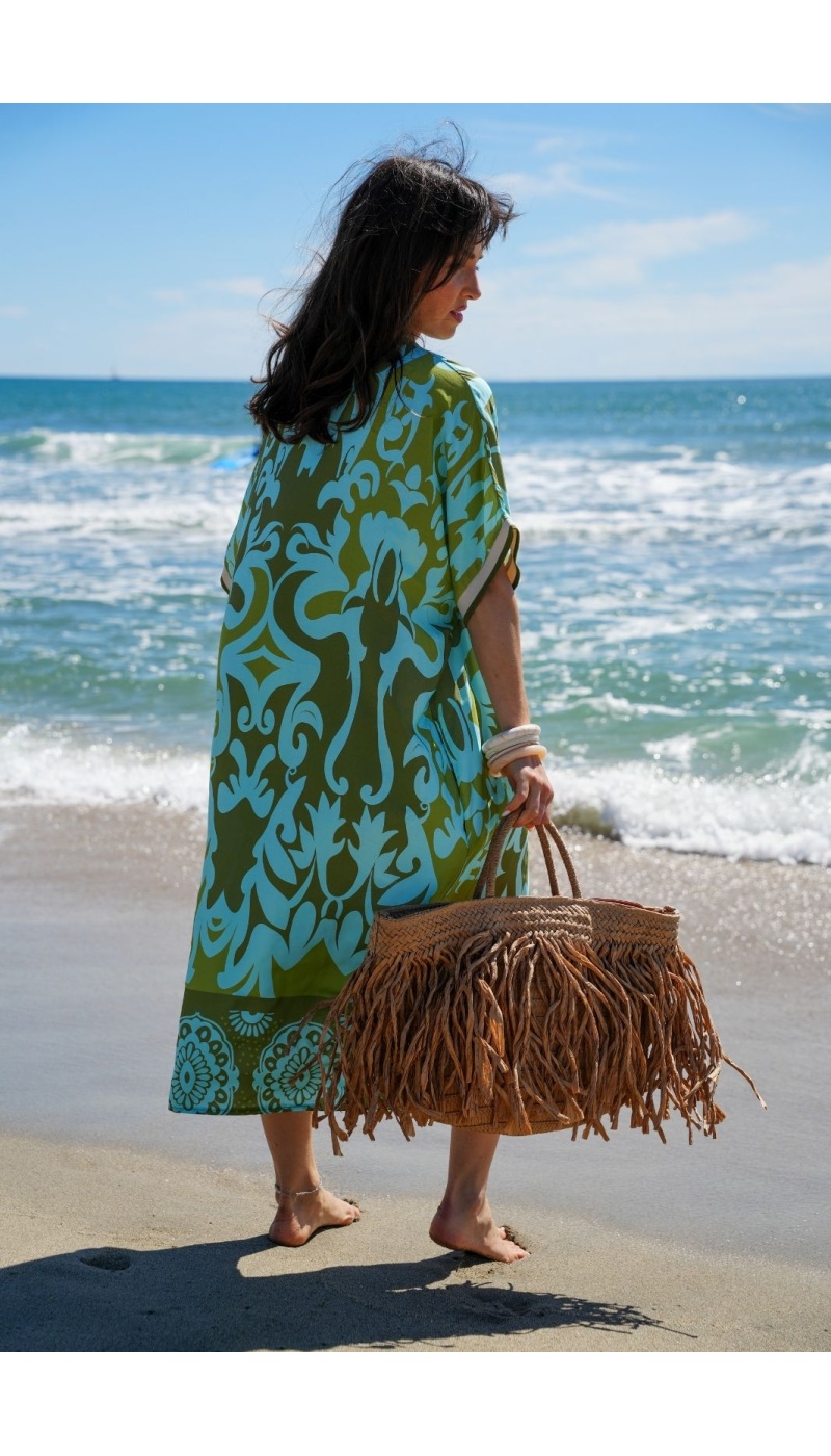ROBES FEMME LONGUE TURQUO E26