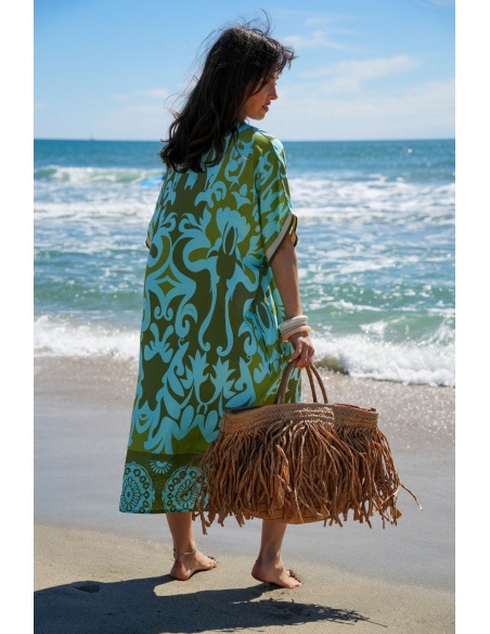 ROBES FEMME LONGUE TURQUO E26