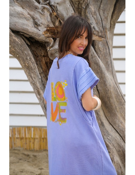 ROBES FEMME LOVE BLEU E26