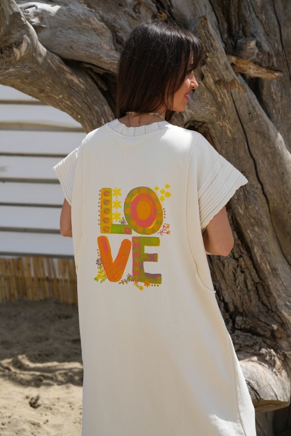 ROBES FEMME LOVE ECRU E26 2