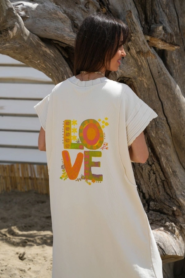 ROBES FEMME LOVE ECRU E26 2