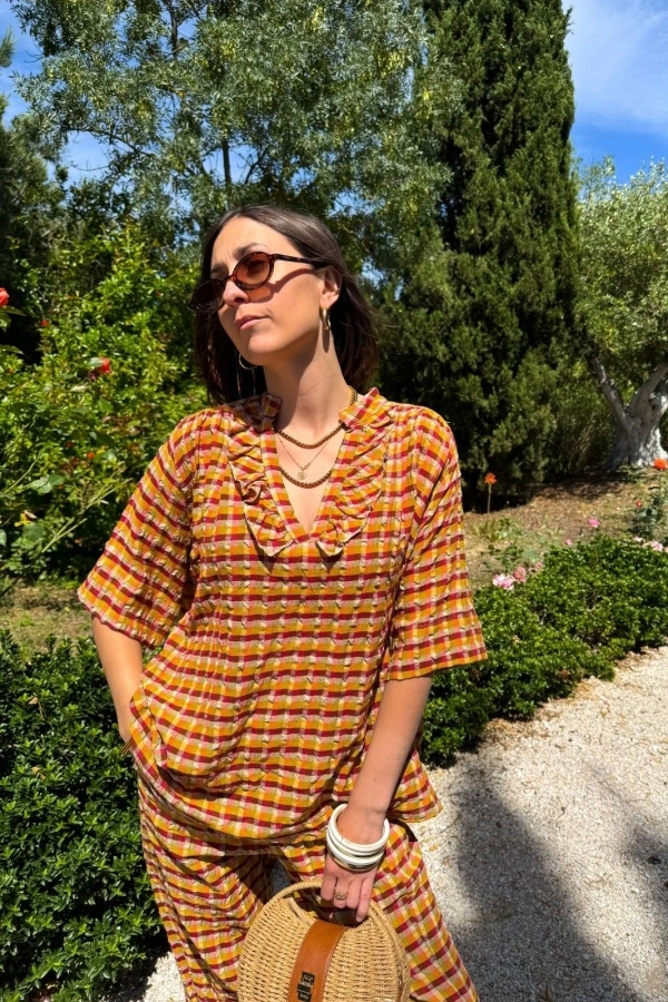 Blouse Rouge Orange Johanna KAYLA