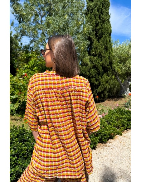 BLOUSE ROUGE ORANGE E26