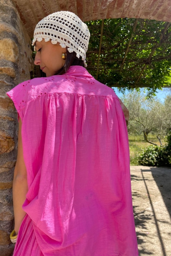 Blouse Macramé Fushia